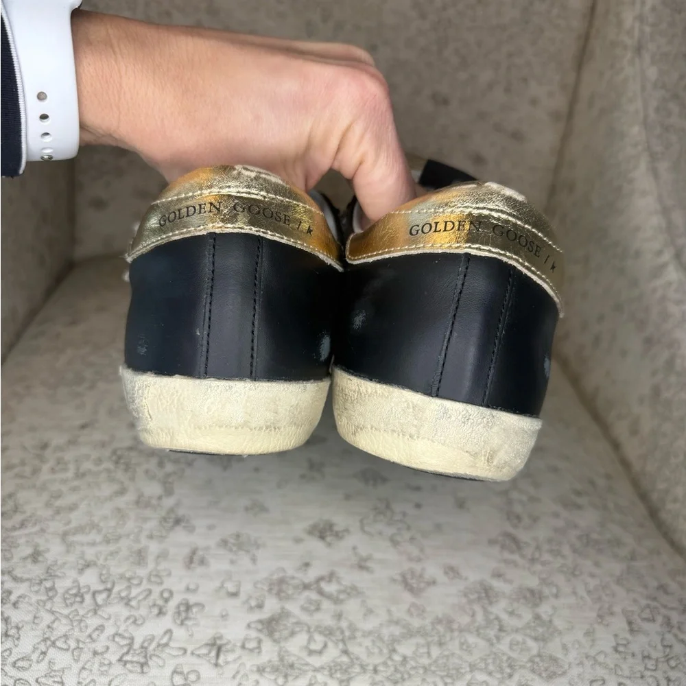 Golden Goose Black/Leopard/Gold Calf Hair Super-Star Private/Edt- Size 39 (9) - Picture 4 of 16